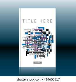 Abstract book cover design. Brochure, report or flyer design template