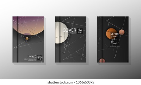 abstract book cover design with a galaxy background . vector illustration in eps 10