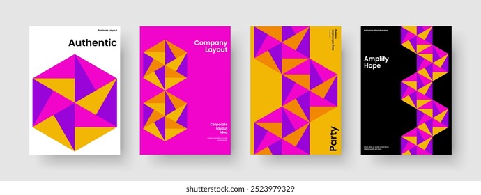 Abstract Book Cover Design. Geometric Brochure Layout. Isolated Background Template. Flyer. Business Presentation. Report. Poster. Banner. Leaflet. Journal. Brand Identity. Handbill. Portfolio