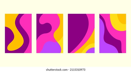 abstract book cover design with gradient color style