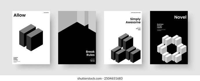 Abstraktes Buchcover-Design. Layout der Geschäftspräsentation isoliert. Geometrische Hintergrundvorlage. Flyer. Broschüre. Poster. Bericht. Banner. Notebook. Katalog. Packungsbeilage. Handzettel Werbung