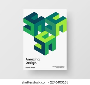 Abstract book cover design vector layout. Original mosaic pattern placard illustration.