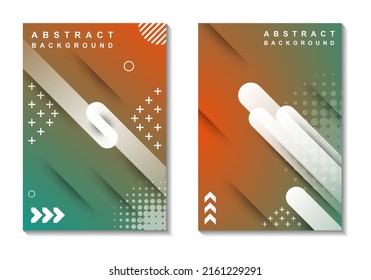 abstract book cover with geometric shape with paper cut decoration