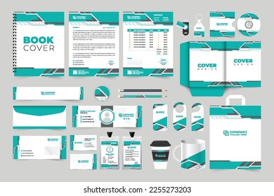 Cubierta de libro abstracto, factura, membrete y diseño de portada de caja con colores acuáticos y oscuros. Colección moderna de plantillas de anuncios comerciales para marketing. Vector de plantilla de diseño de fondo de identidad de marca.
