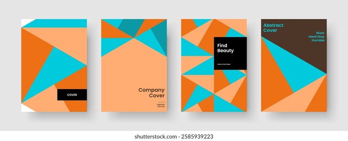 Abstract Book Cover Layout. Geometric Background Design. Isolated Business Presentation Template. Report. Banner. Brochure. Poster. Flyer. Magazine. Handbill. Notebook. Leaflet. Portfolio
