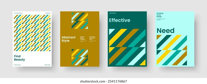 Vorlage für abstrakte Buchcover. Geometrisches Flyer-Design. Kreatives Posterlayout. Geschäftspräsentation. Bericht. Broschüre. Hintergrund. Banner. Portfolio. Handzettel Werbung. Katalog. Newsletter