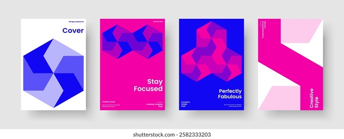 Abstract Book Cover Template. Geometric Poster Design. Isolated Brochure Layout. Report. Background. Banner. Business Presentation. Flyer. Notebook. Handbill. Advertising. Newsletter. Pamphlet