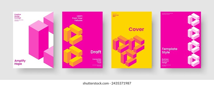 Plantilla de portada de libro abstracto. Diseño de folleto aislado. Diseño de informe geométrico. Cartel. Volante. Pancarta. Antecedentes. Presentación empresarial. Handbill. Identidad de marca. Boletín informativo. Folleto. Portátil