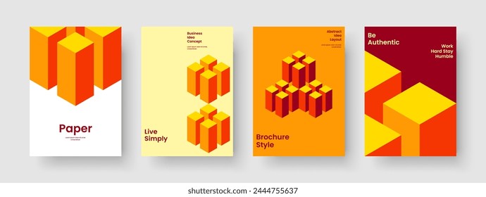 Abstrakte Buchumschlag-Vorlage. Modernes Broschürenlayout. Geometrischer Berichtsentwurf. Poster. Geschäftspräsentation. Flyer. Hintergrund. Banner. Merkblatt. Broschüre. Newsletter. In: Magazine. Brande Identität