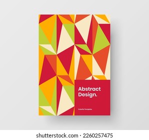 Abstract book cover vector design illustration. Modern mosaic pattern company identity concept.