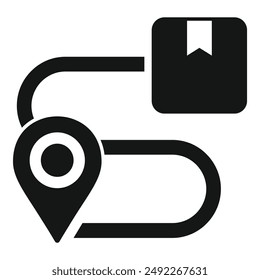 Abstract book destination icon concept with black and white minimalist design, vector illustration, and modern silhouette symbol for education, navigation, and exploration