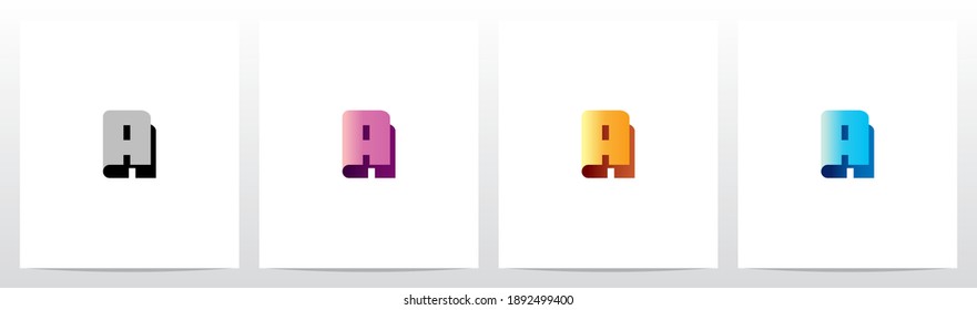 Abstract Book Formed Letter Logo Design A