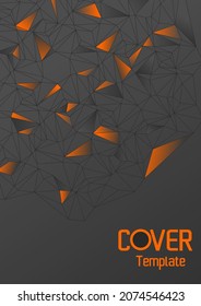 Resumen de diseño de portada de portada de libros en colores imprimibles simples con estructura poligonal para presentación, diseño de volante, catálogo. Imprimible en formato 4a