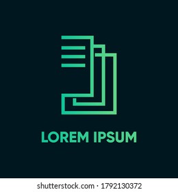 Abstract book logo. modern square concept logo.
