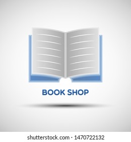 Abstract book logo template. Vector illustration of book icon for your design