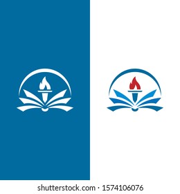 abstract book logo vector design modern