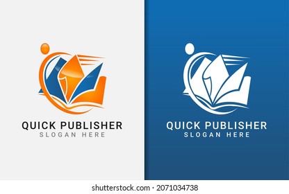 Abstract Book with Modern Shape Vector Logo Illustration.