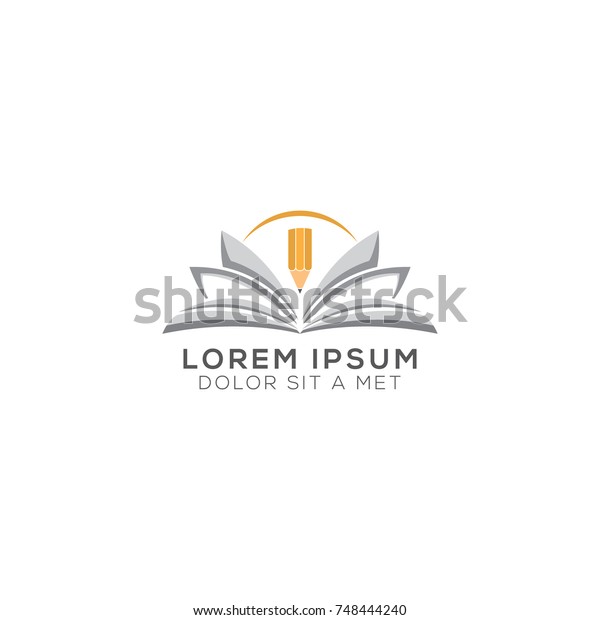 Abstract Book Pencil Logo Design Vector Stock Vector (Royalty Free ...