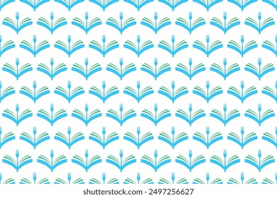 Abstract book seamless pattern background. Book icon seamless pattern background