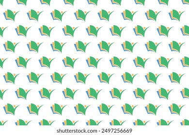 Abstract book seamless pattern background. Book icon seamless pattern background