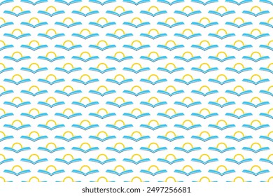 Abstract book seamless pattern background. Book icon seamless pattern background