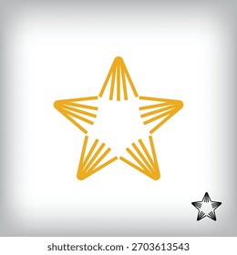 Abstract book star logo. Simple book publishing company logo template.