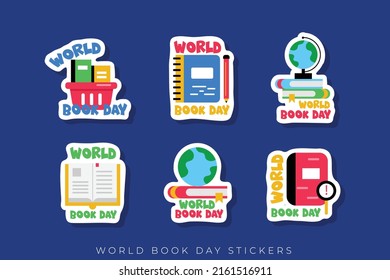 Abstract book sticker art and background design