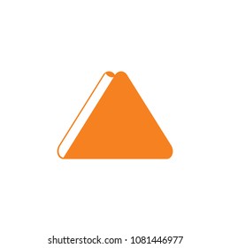 abstract book triangle shape symbol logo vector