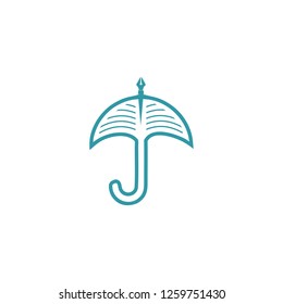 abstract book umbrella logo