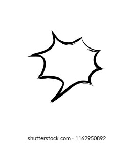 abstract boom blank speech bubble pop art, comic book icon flat icon. Single high quality outline symbol of info for web design or mobile app chat for design logo