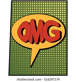 abstract boom blank speech bubble pop art, comic book on green background vector illustration