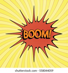 Abstract Boom Blank Speech Bubble Pop Stock Vector (Royalty Free ...