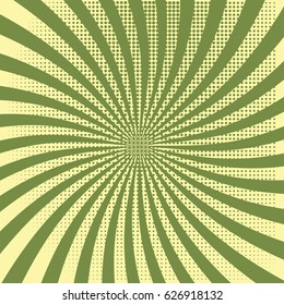 abstract boom blank speech bubble pop art, comic book on green background vector illustration