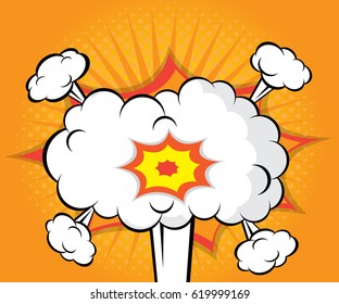 abstract boom comic book, pop art background vector illustration