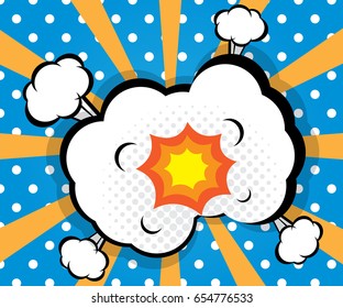 abstract boom pop art, comic book background vector illustration