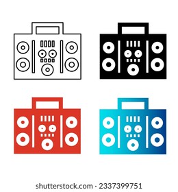 Abstract Boombox Silhouette Illustration, can be used for business designs, presentation designs or any suitable designs.