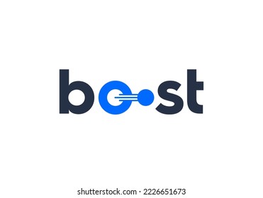 abstract boost logo design templates