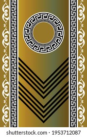 Abstract border with baroque element on a colorful background. EPS10 Illustration.