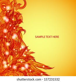 abstract border with fire for your design. EPS 10