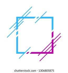 Abstract border frame design. Simple vector isolated on white background. Trendy abstract border frame for banner, logo, flyer, invitation and design template.Creative art concept,vector illustration 