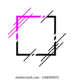 Abstract border frame design. Simple vector isolated on white background. Trendy abstract border frame for banner, logo, flyer, invitation and design template.Creative art concept,vector illustration 