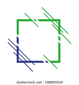 Abstract border frame design. Simple vector isolated on white background. Trendy abstract border frame for banner, logo, flyer, invitation and design template.Creative art concept,vector illustration 