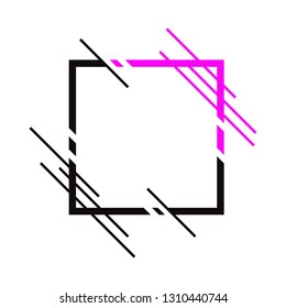 Abstract border frame design. Simple vector isolated on white background. Trendy abstract border frame for banner, logo, flyer, invitation and design template.Creative art concept,vector illustration 