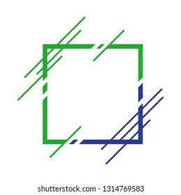 Abstract border frame design. Simple vector isolated on white background. Trendy abstract border frame for banner, logo, flyer, invitation and design template.Creative art concept,vector illustration 