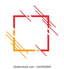 Abstract border frame design. Simple vector isolated on white background. Trendy abstract border frame for banner, logo, flyer, invitation and design template.Creative art concept,vector illustration 