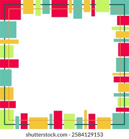 Abstract border frame design. Simple vector isolated on white background. Trendy abstract border frame for banner, logo, flyer, invitation and design template