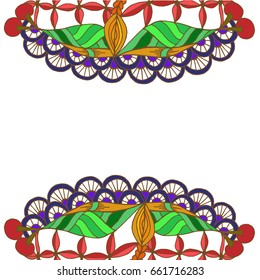 Abstract a border of geometric patterns