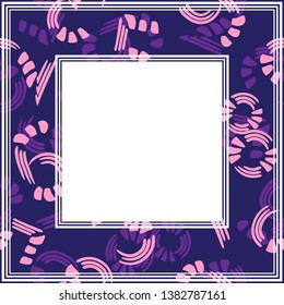 Abstract border with numbers. Numerology, astronumerology and human design characters. Design element for photo frame, poster or home decor.