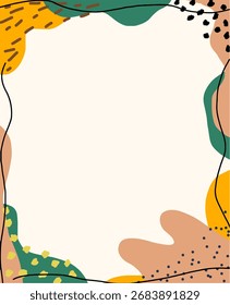 Abstract Border with Organic Shapes for Creative Layouts