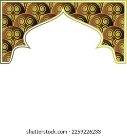 An abstract border in the shape of a window can be used as decoration at home or something else